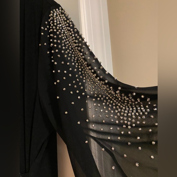 Black embellished evening gown - Picture 3 of 7